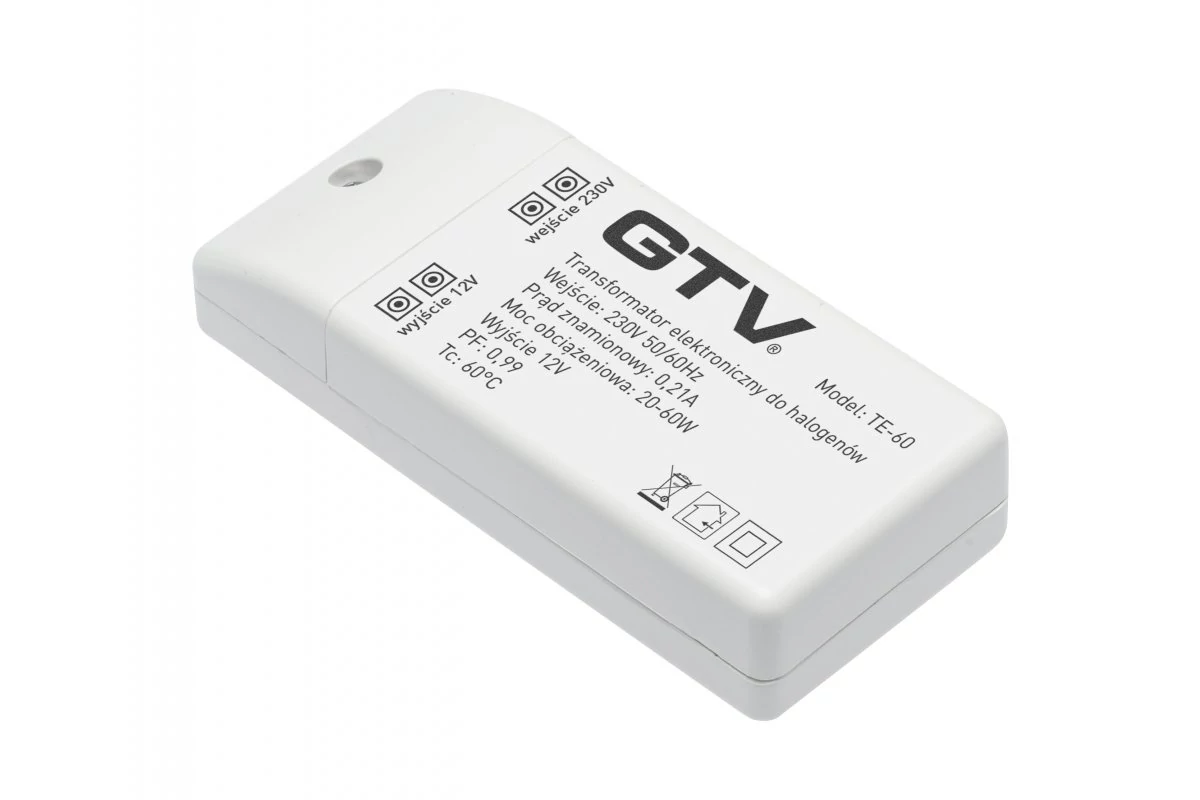 GTV LD-ZASL6W-30 LED transzformátor bemenet: 220V-240V~50Hz. kimenet: 12V dc/6W. IP20