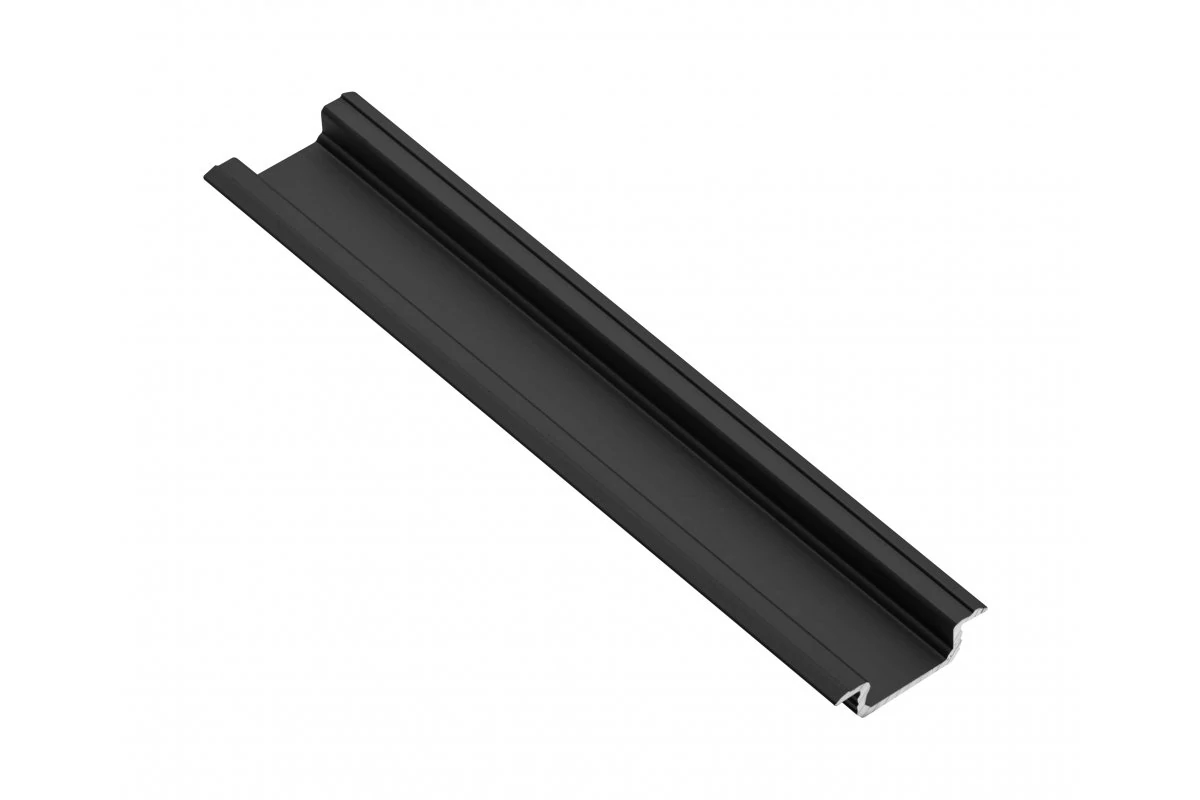 GTV PA-GLAX3M-AL-20M LED alumínium profil GLAX karimával fekete matt 3m (bevágás)
