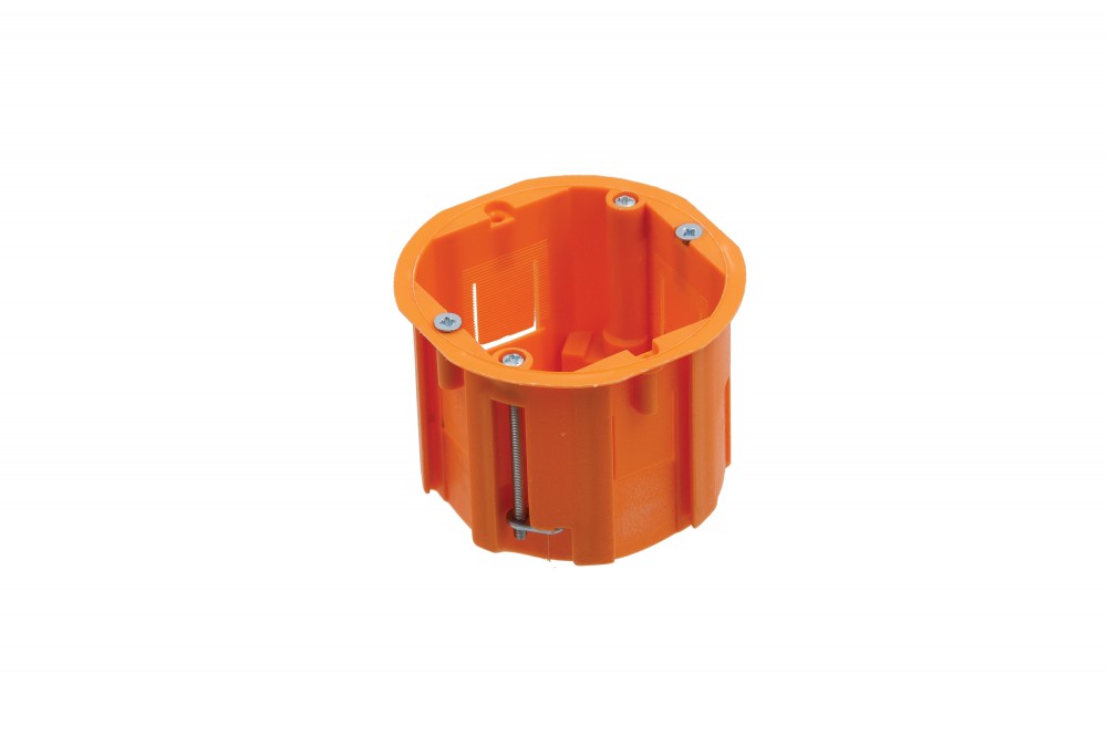 Gipszkarton szerelvénydoboz csavarokkal, mély, PK60, narancssárga, 60mm, IP30