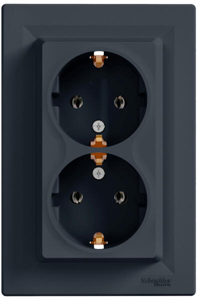 Schneider Electric ASFORA dugalj 2x2P+F kerettel, antracit EPH9900171