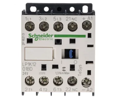 SCHNEIDER LP1K1201BD Kontaktor (mágnesk) 5.5kW/400VAC-3 3-Z 24VDC 1-ny csavaros 20A/AC-1/400V