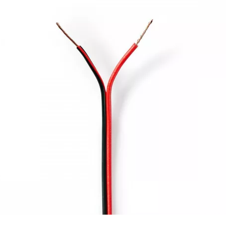 Hangszóróvezeték, piros-fekete, 2x1,5 mm, 1 fm kiszerelés KLS 1,5