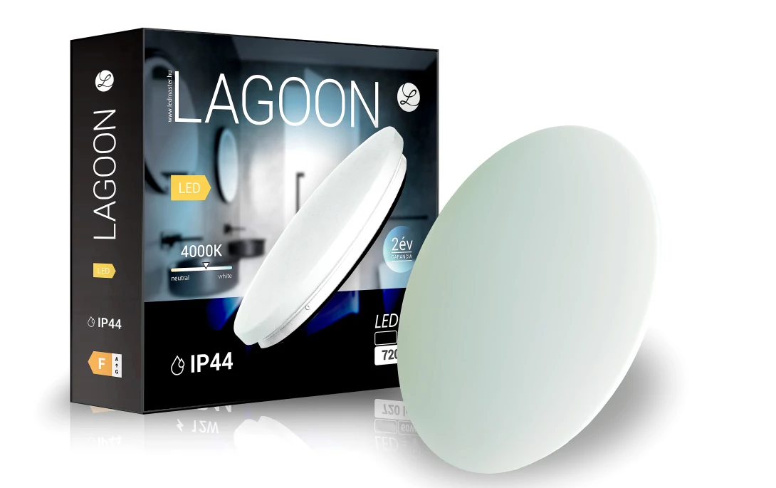 Lagoon 16 W-os ø230 mm kerek natúr fehér mennyezeti lámpa IP44