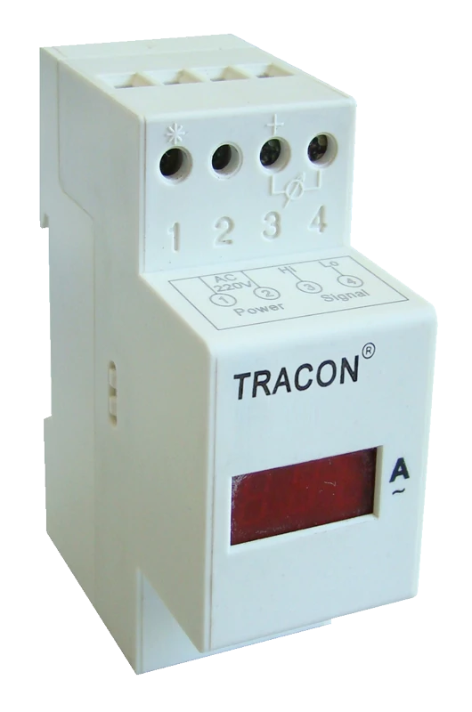 Tracon ACAMSD-10 Sínre pattintható digitális váltakozó áramú ampermérő 10A AC, Us=230V