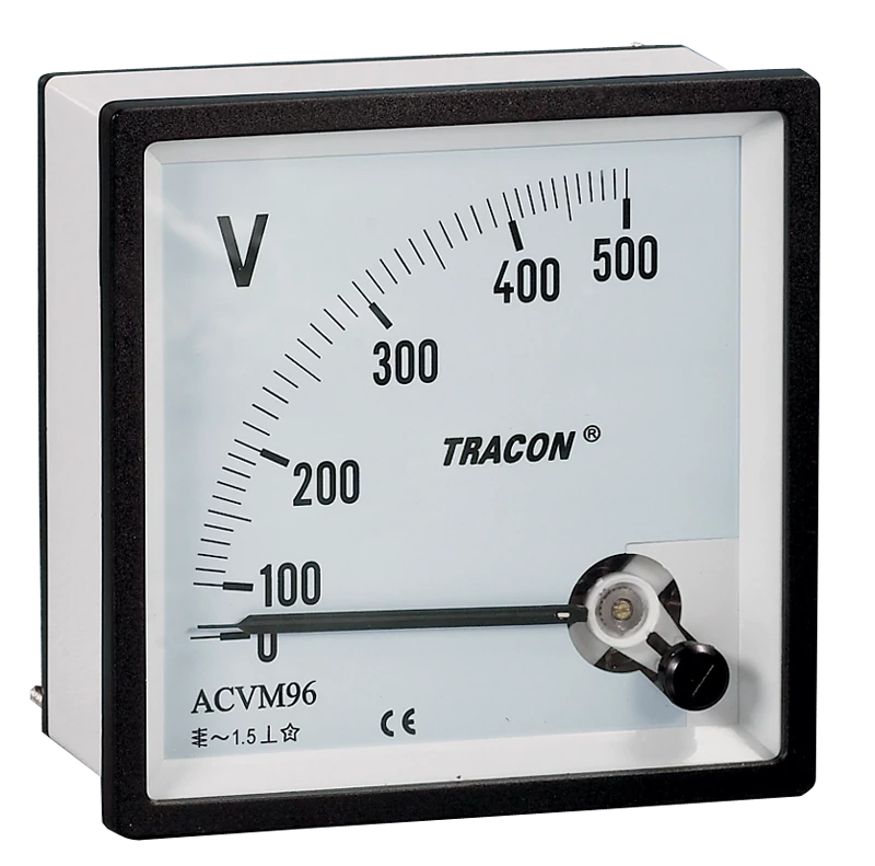 Tracon ACVM72-30 Analóg váltakozó áramú voltmérő 72×72mm, 30V AC