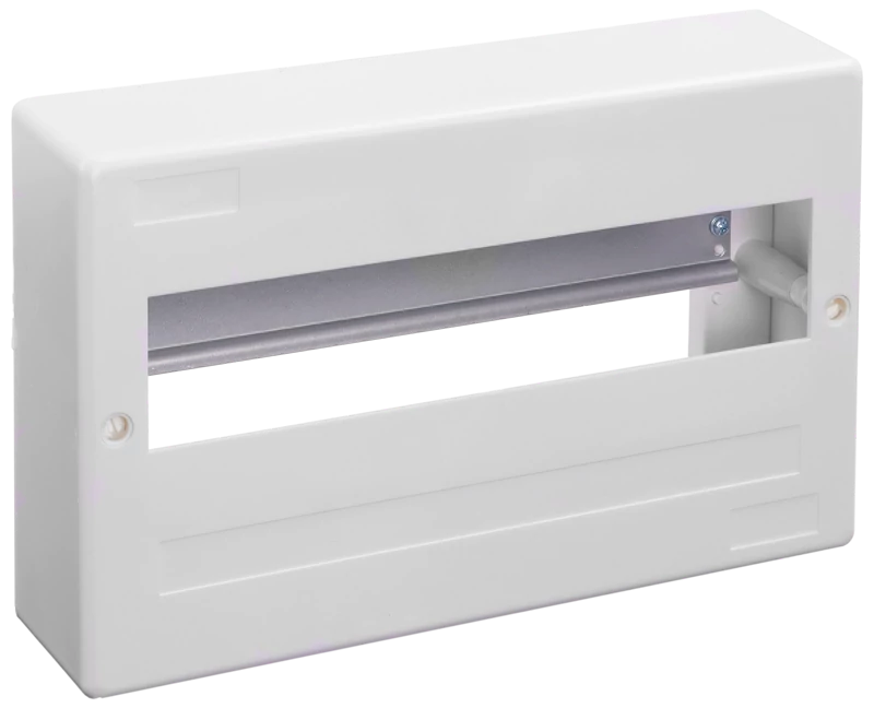 Tracon EDFK-12/1AN Falon kívüli elosztódoboz, ajtó nélkül, N/PE sínnel 1×12 modul, IP40, (H×W×D=160×260×65mm)