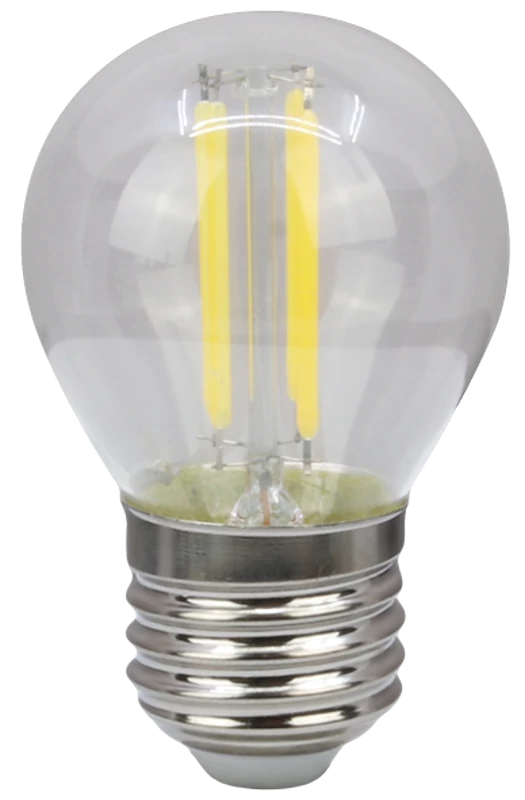 Tracon FILG454WW COG LED gömb fényforrás, átlátszó 230 VAC, E27, 4W, 470 lm, G45, 2700K, EEI=E