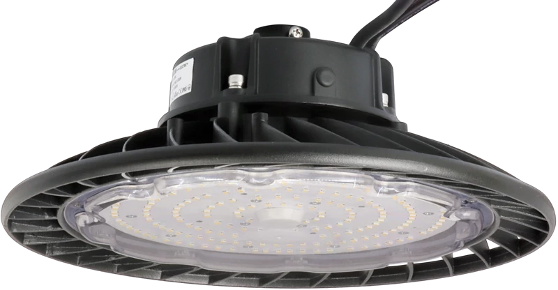 Tracon LHBC100W LED csarnokvilágító, kültéri,UFO forma 230 VAC, 100 W, 15000 lm, 4500K, 30000 h, IP65, 1-10V, EEI=D