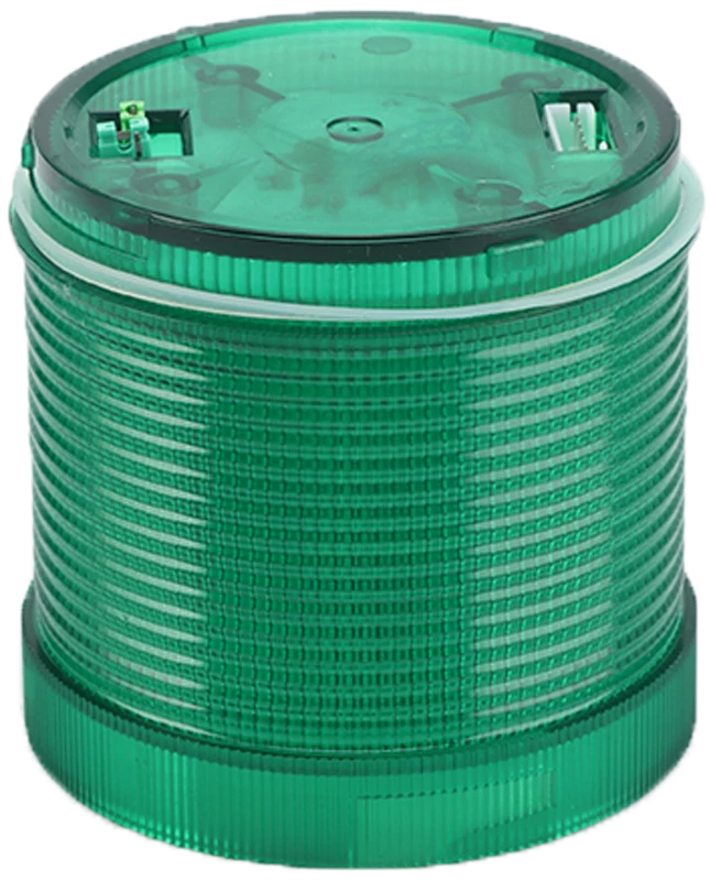 Tracon NYG3-7024G Fényjelző oszlop, zöld fényű henger, hangjelzéses aljzathoz 24V AC/DC, IP65