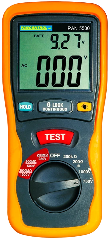 Tracon PAN5500 Digitális multiméter és szigetelés vizsgáló ACV/DCV, R