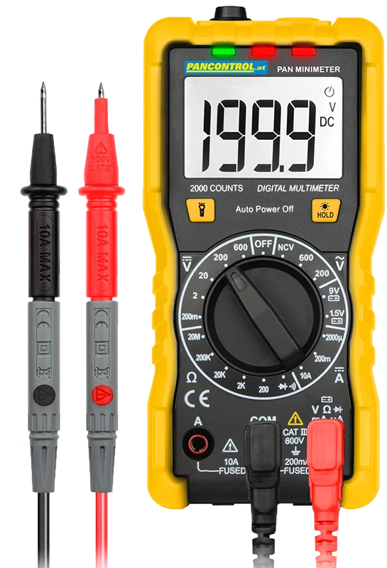 Tracon PANMINIMETER Digitális multiméter DCV, ACV, DCA, OHM, dioda, NCV