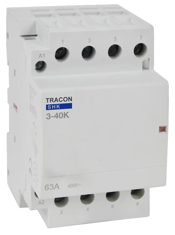 Tracon SHK3-40 Installációs kontaktor 230V AC, 50Hz, 3 Mod, 3×NO, AC1/AC7a, 40A