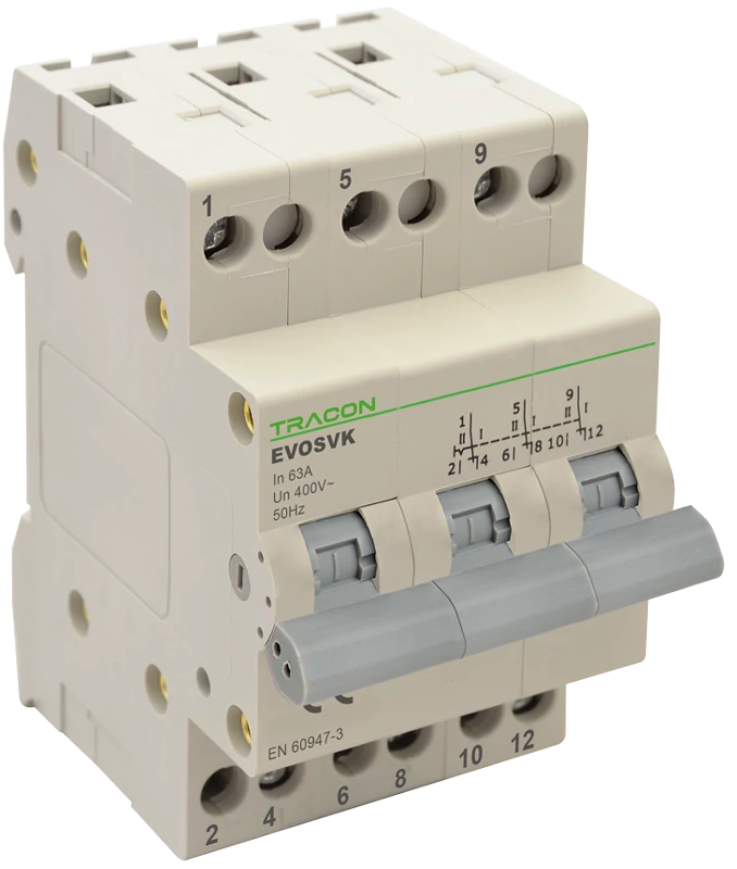 Tracon SVK3-63 Sorolható választókapcsoló 3P, 63A