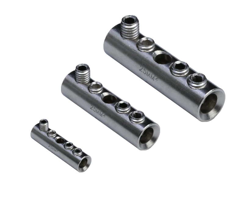 Tracon THCS95 Szigeteletlen toldóhüvely csavarral, ónozott 95mm2, (d1=13.7mm, L=55mm)