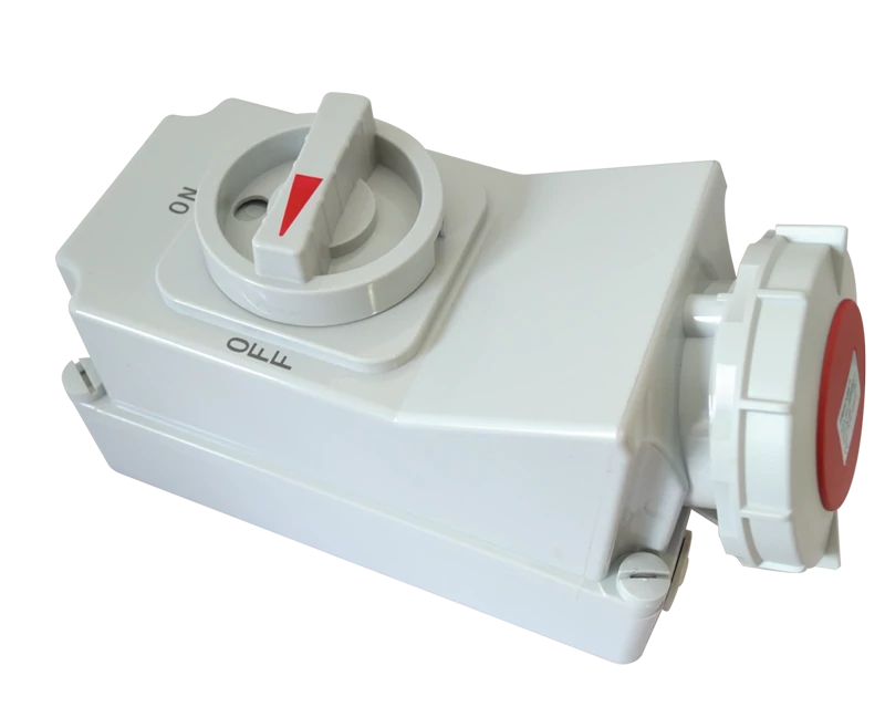 Tracon TICS-1252R Felületre szerelhető ipari csatl.aljzat reteszelt kapcs.-val 32A, 400A, 3P+N+E, 6h, IP67