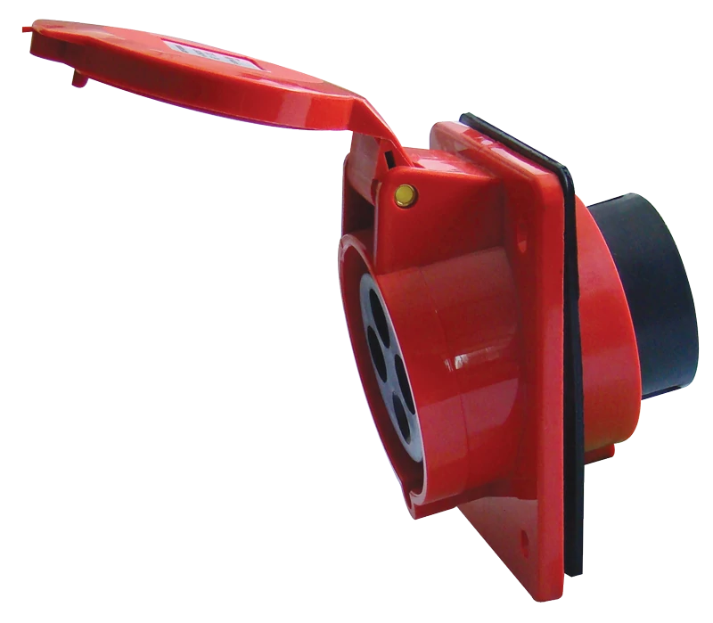 Tracon TICS-324 Beépíthető ferde ipari csatlakozóaljzat 32A, 400V, 3P+E, 6h, IP44