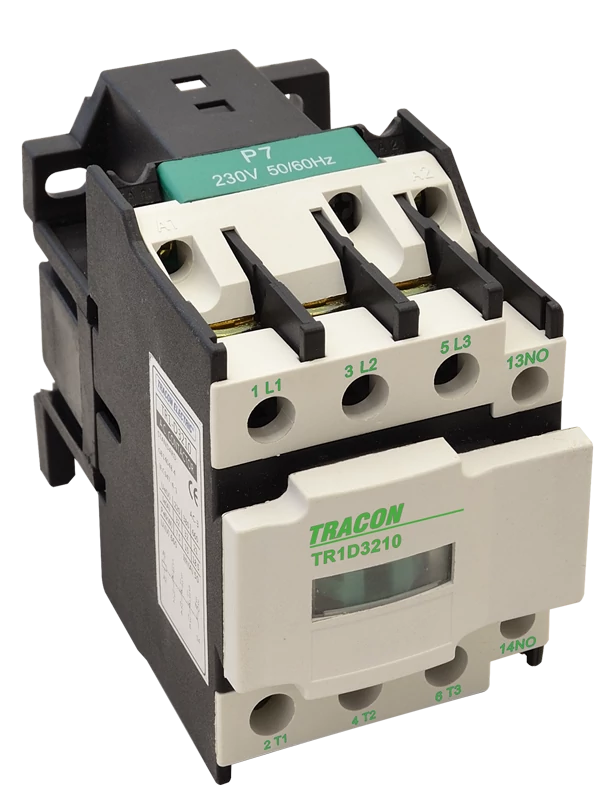 Tracon TR1D1210B7 Kontaktor 660V, 50Hz, 12A, 5,5kW, 24V AC, 3×NO+1×NO