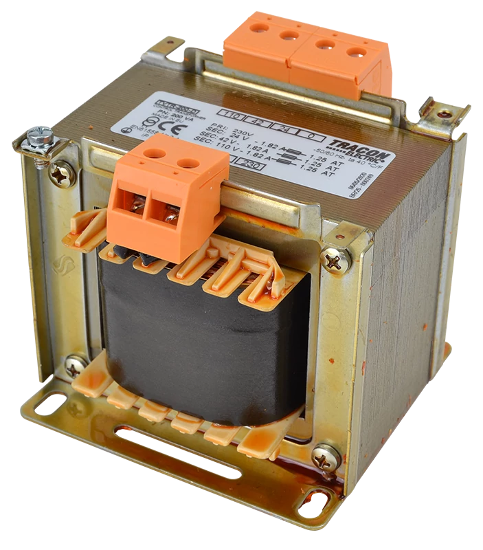Tracon TVTR-250-D Normál, egyfázisú kistranszformátor 230V / 24-42-110V, max.250VA