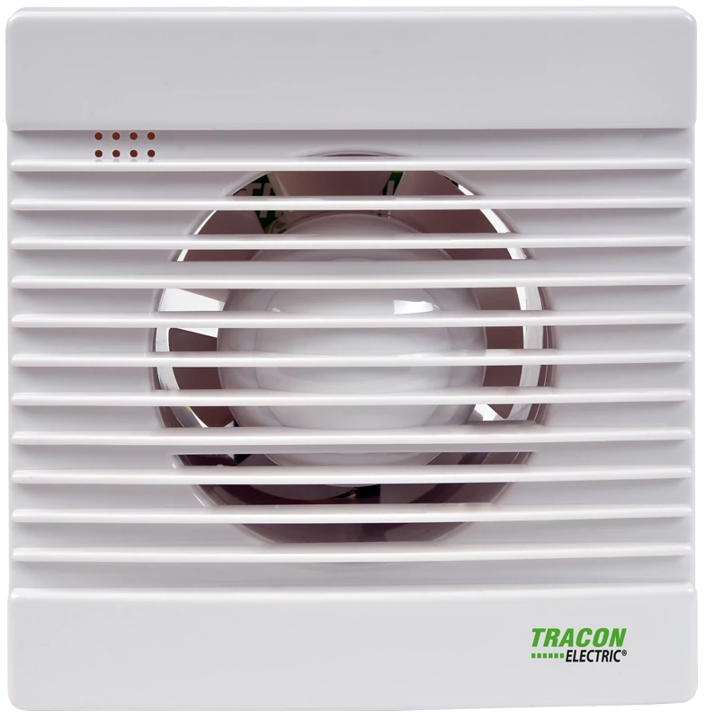 Tracon VF100-BTSH Fürdőszoba ventilátor, golyóscsapágy+időzítő+v.zsalu+pára 230 VAC, 15W, 80 m3/h, 33 dB,100 mm