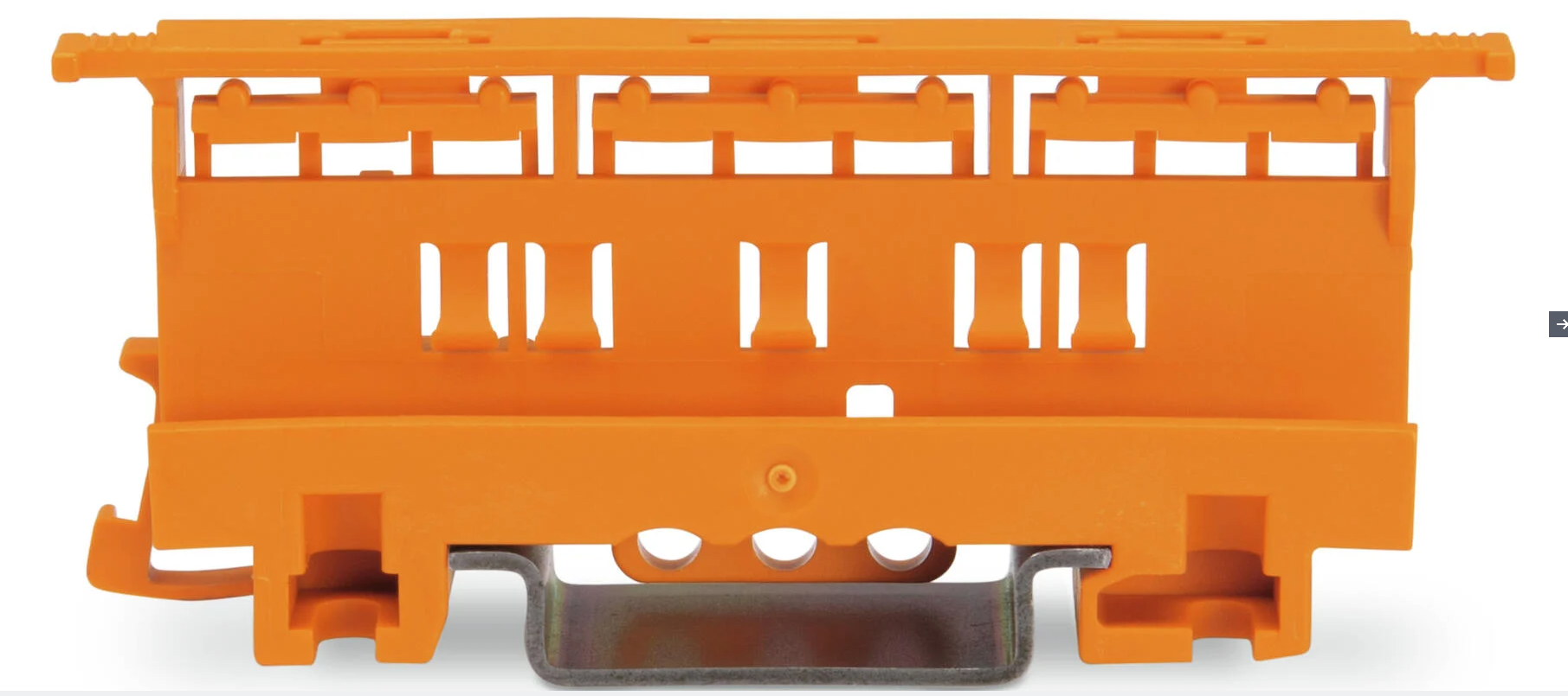WAGO 221-500 Rögzítő-távtartó; 221 sorozat - 4 mm²; kalapsínre/csavaroros szereléshez; narancssárga