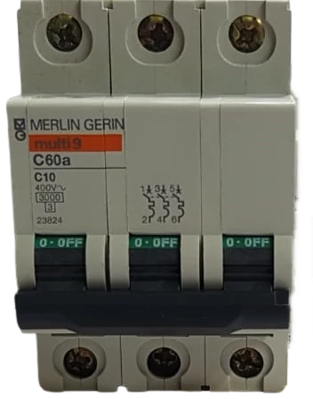 Schneider Merlin Gerin kismegszakitó 3P,10A,C karakterisztika 23824 Készleten!!!