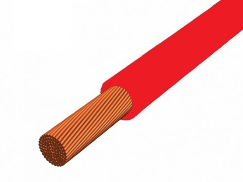 MKH (H07V-K) 1x25 mm2 piros, 1 fm kiszerelés sodrott réz PVC szigetelésű 450/750V vezeték